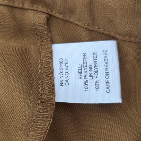 Marc New York Lightweight Anorak Jacket Brown Gold Trim Drawstring Medium - Picture 8 of 9